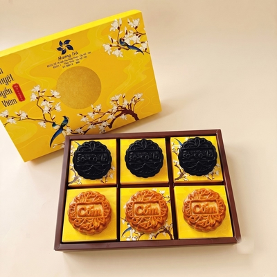 Hộp quà 6 bánh trung thu sô cô la, cốm
