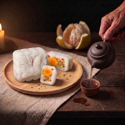 Bánh nướng dẻo nhân gà quay trứng muối 270g
